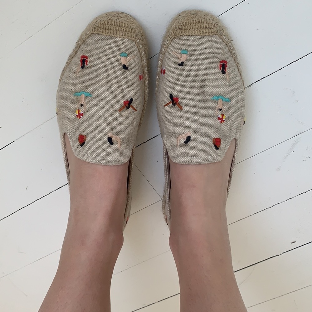 Soludos with Embroidered Swimmers - barely worn